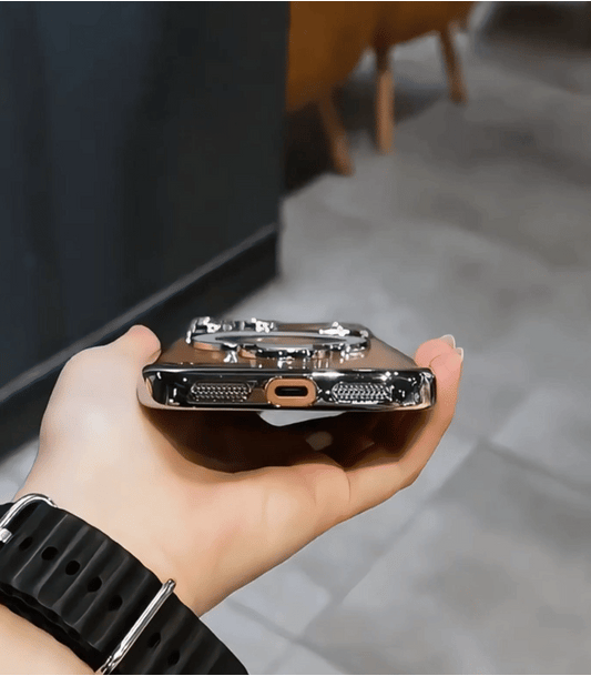 Ultradünne, rahmenlose Schutzhülle mit Magnetständer und Glaslinsenschutz für Apple iPhone 17 / 16 / 15 Serie