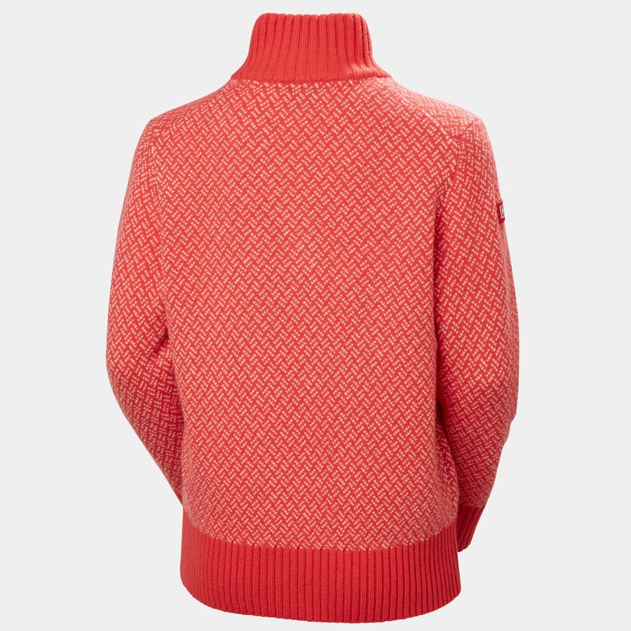 Damen-Strickpullover aus isländischer Wolle mit Arktis-Motiv 