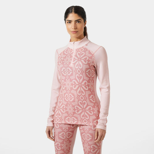 LIFA Merino Midweight Grafik-Baselayer für Damen mit halbem Reißverschluss 