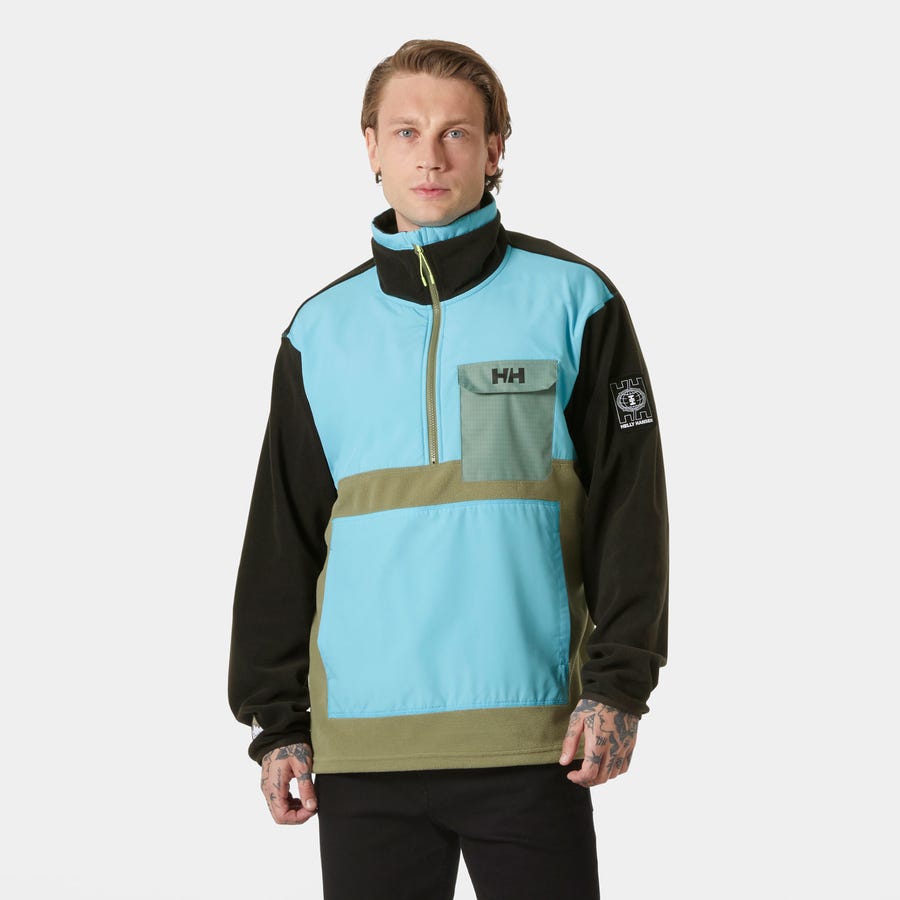 Unisex-Fleeceanorak mit halbem Reißverschluss 