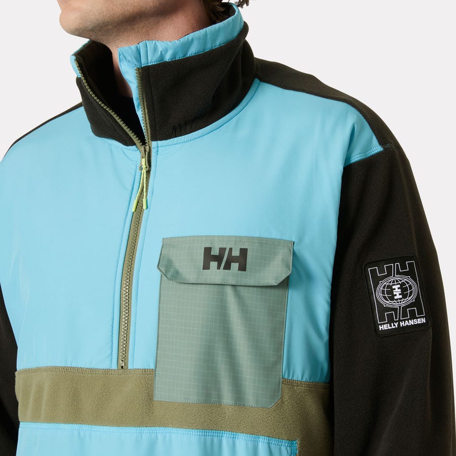Unisex-Fleeceanorak mit halbem Reißverschluss 