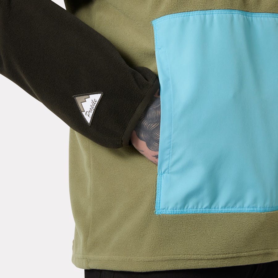 Unisex-Fleeceanorak mit halbem Reißverschluss 