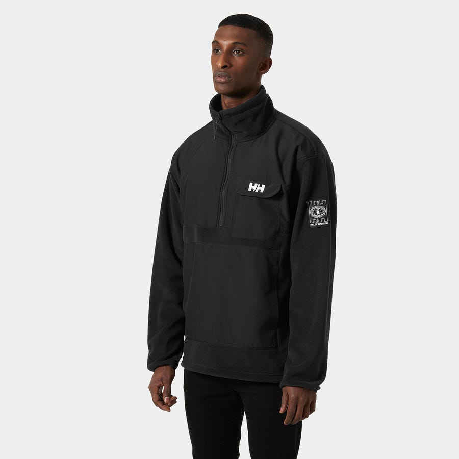 Unisex-Fleeceanorak mit halbem Reißverschluss 