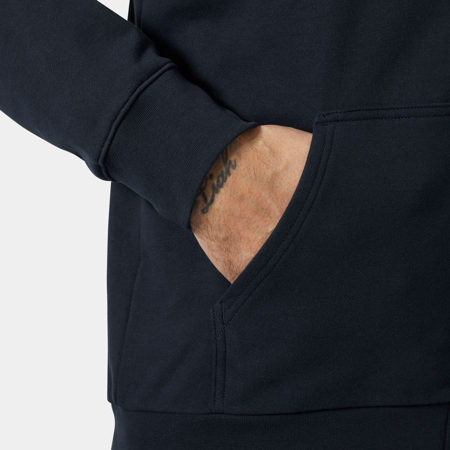 Herren-Hoodie mit durchgehendem Reißverschluss und Logo 