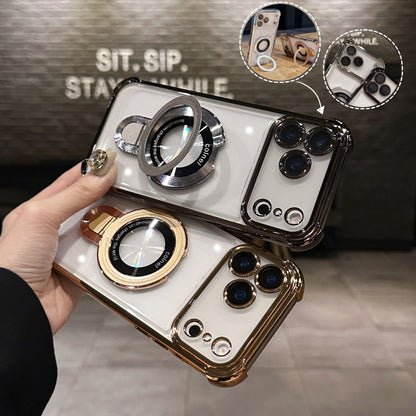 🔥New In Phone Case for iPhone 17 Series - Four Corners Air Cushion Anti-fall Case for iPhone with Invisible Ring Stand