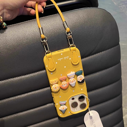Dopamine Doll Leather Portable Phone Case for iPhone