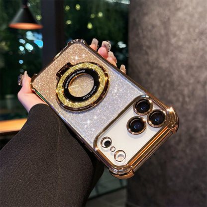 Four-corner Airbag Glitter Magnetic Phone Case (for iPhone Series)