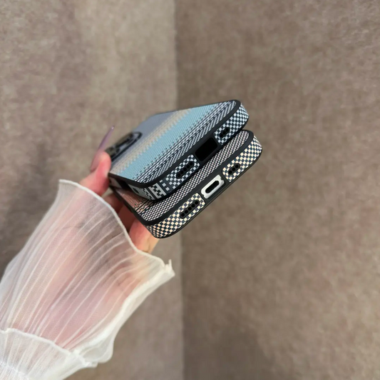 Handyhülle aus Kohlefaser mit vollständigem Schutz, passend für iPhone-Serie