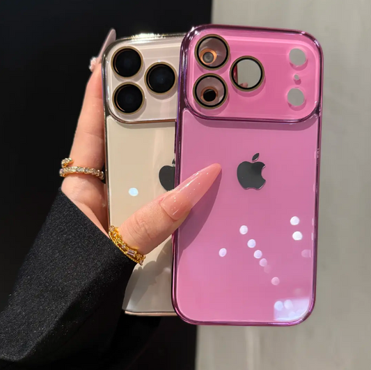 Crystal Glass Electroplating Mobile Phone Case for iPhone Series