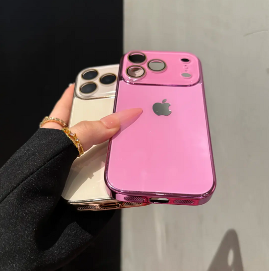 Handyhülle aus Kristallglas mit galvanisierter Beschichtung für iPhone-Serie