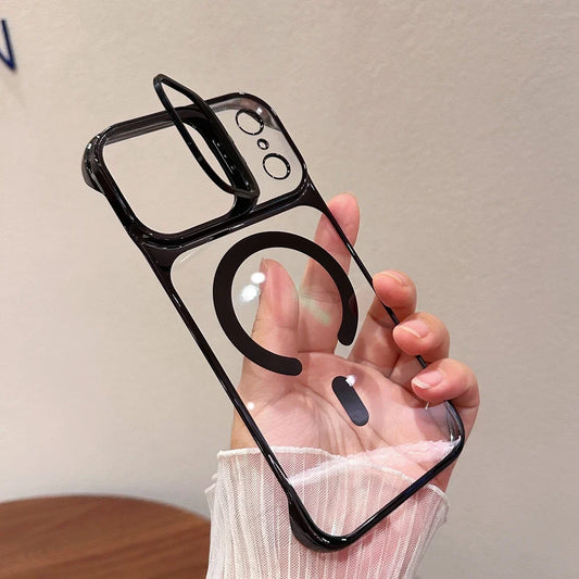 Luxuriöse, rahmenlose, ultradünne MagSafe-Hülle mit galvanisierter Oberfläche für iPhone 17, 16, 15 und 14