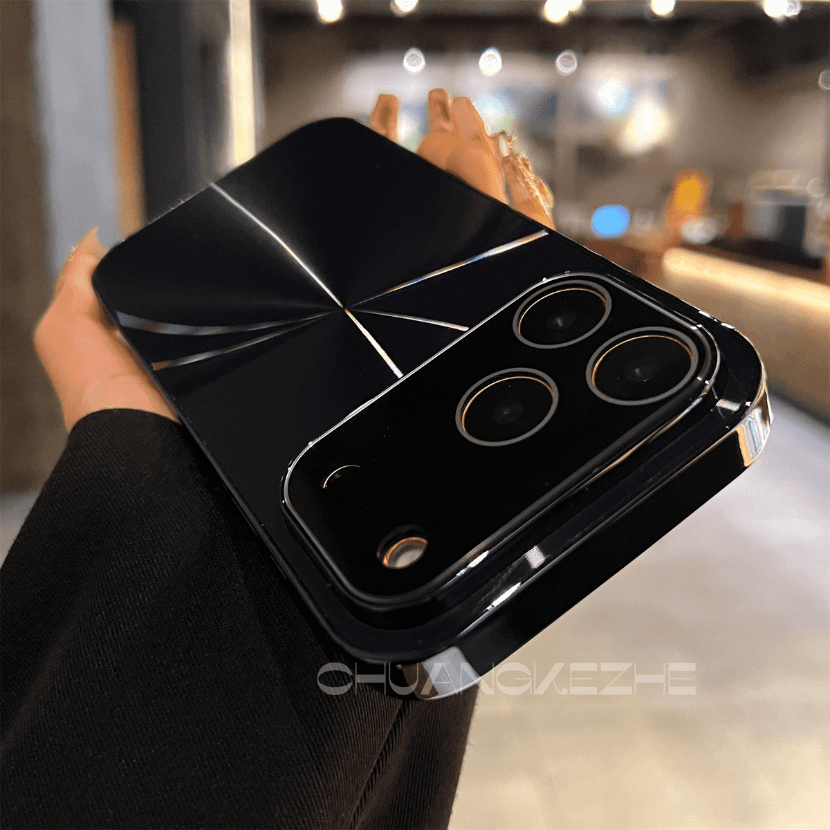 Electroplating Laser Square Mobile Phone Case Suitable for iPhone Series