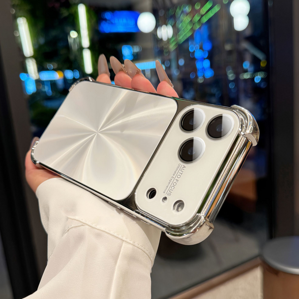 Stoßfeste Handyhülle in voller Größe mit KI-Taste und CD-Muster für iPhone-Serie