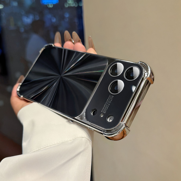 Stoßfeste Handyhülle in voller Größe mit KI-Taste und CD-Muster für iPhone-Serie