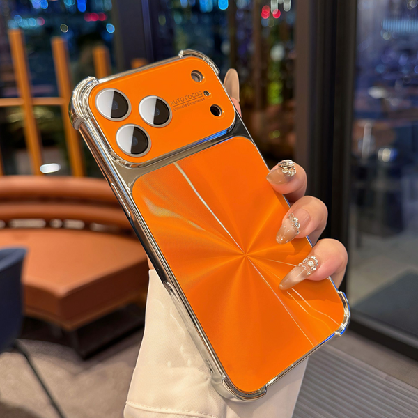 Stoßfeste Handyhülle in voller Größe mit KI-Taste und CD-Muster für iPhone-Serie