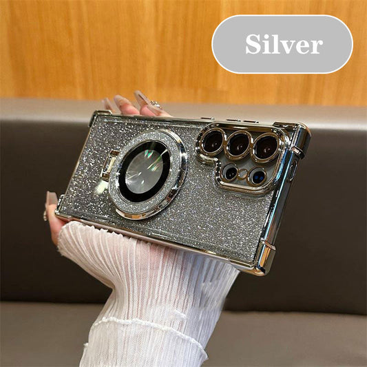 Glitzernde magnetische Schutzhülle mit Ständer